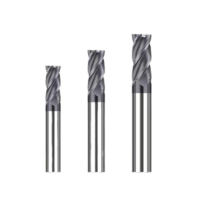Imperial 55 Degree Tungsten Steel Carbide CNC Router Milling Cutters 4-Edge Straight Handle Knife  Customizable ODM Box