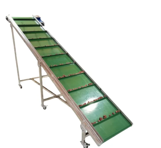 Customize New Green PVC belt with baffle Climbing food grade Incline Conveyor belt with