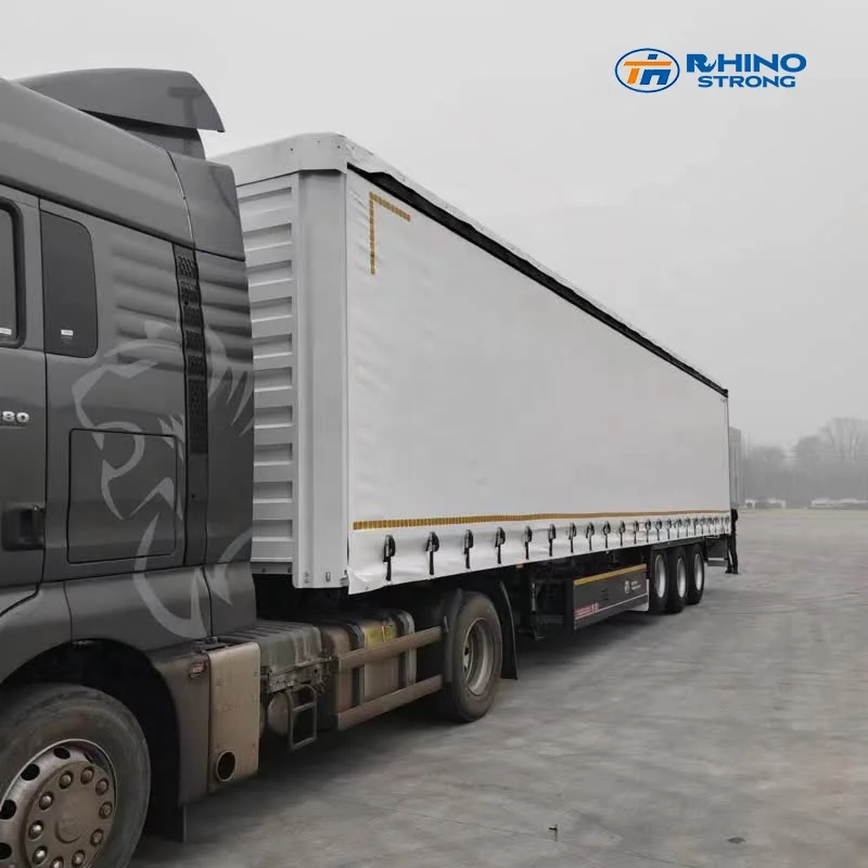 3 Axles 4 Axles Enclosed Box Cargo Transport  Semi Trailer with curtains