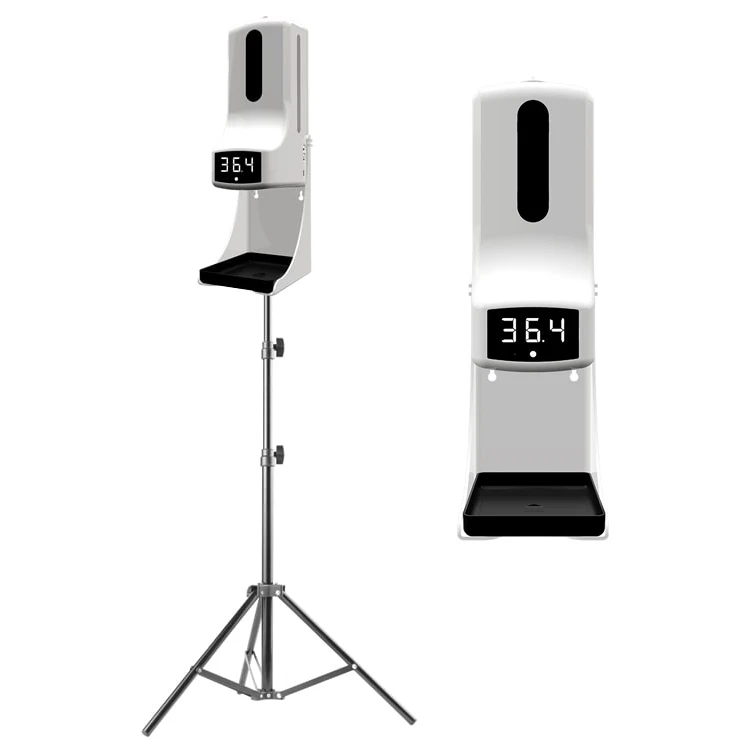 3 in 1 automatic wall mounted upgraded K9  pro dispenser alcohol  gel  foam spray thermometer dispenser K9pro with thermometer