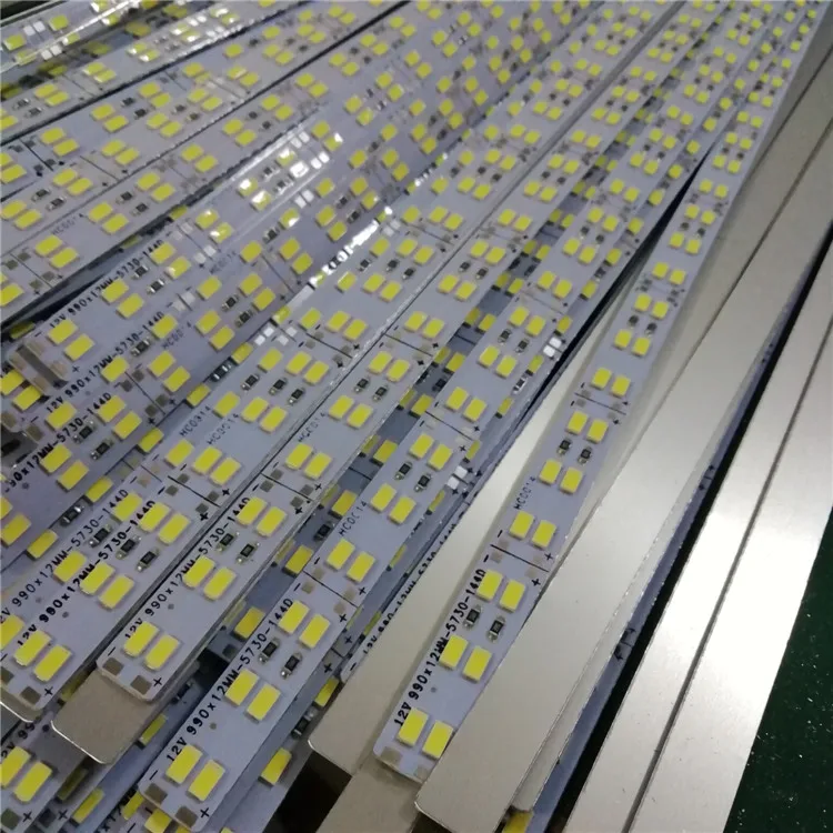 SMD2835 144leds LED Rigid Strip DC 12V SMD 5630 4014 7020 8520 LED Hard Rigid LED Strip Bar Light 1m Aluminium