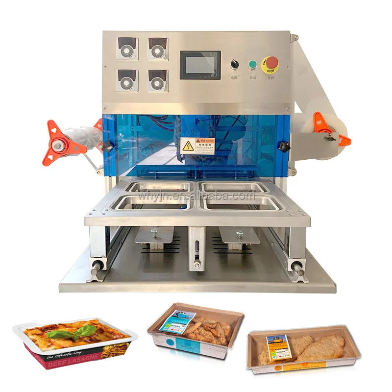 High Quality  Food Tray Sealing Packing Machine Plastic Aluminum Foil Manual Heat Sealing Machine Manual Tray Sealer