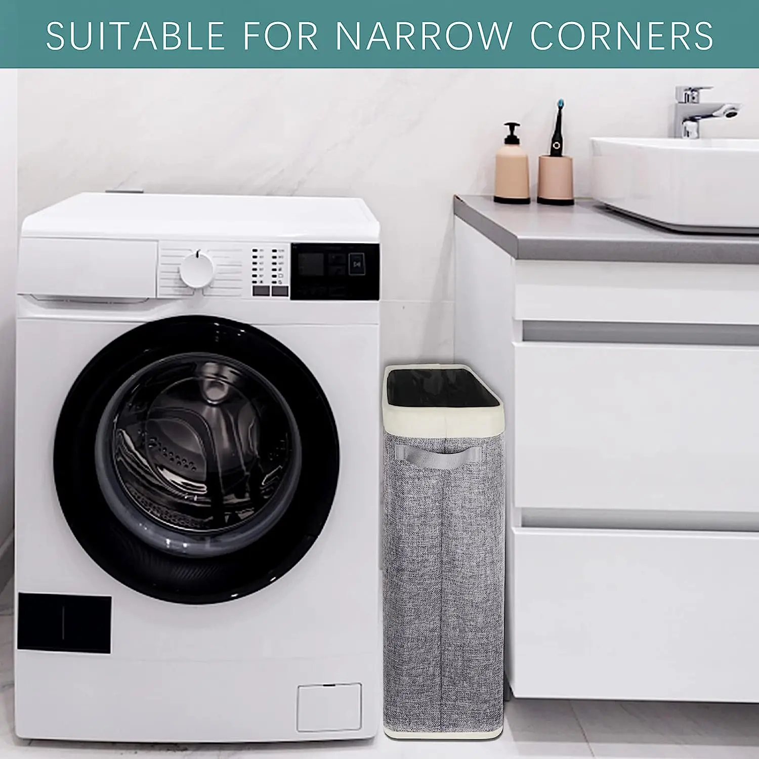 Hot Sales Bathroom Folding Hamper Storage Baskets Clothes Cotton Portable Laundry Basket