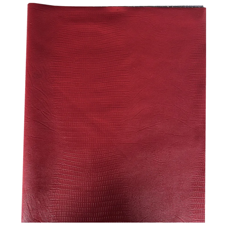 Новинка 2021, высококачественная искусственная кожа из ПВХ с Красной крокодиловой текстурой для сумок