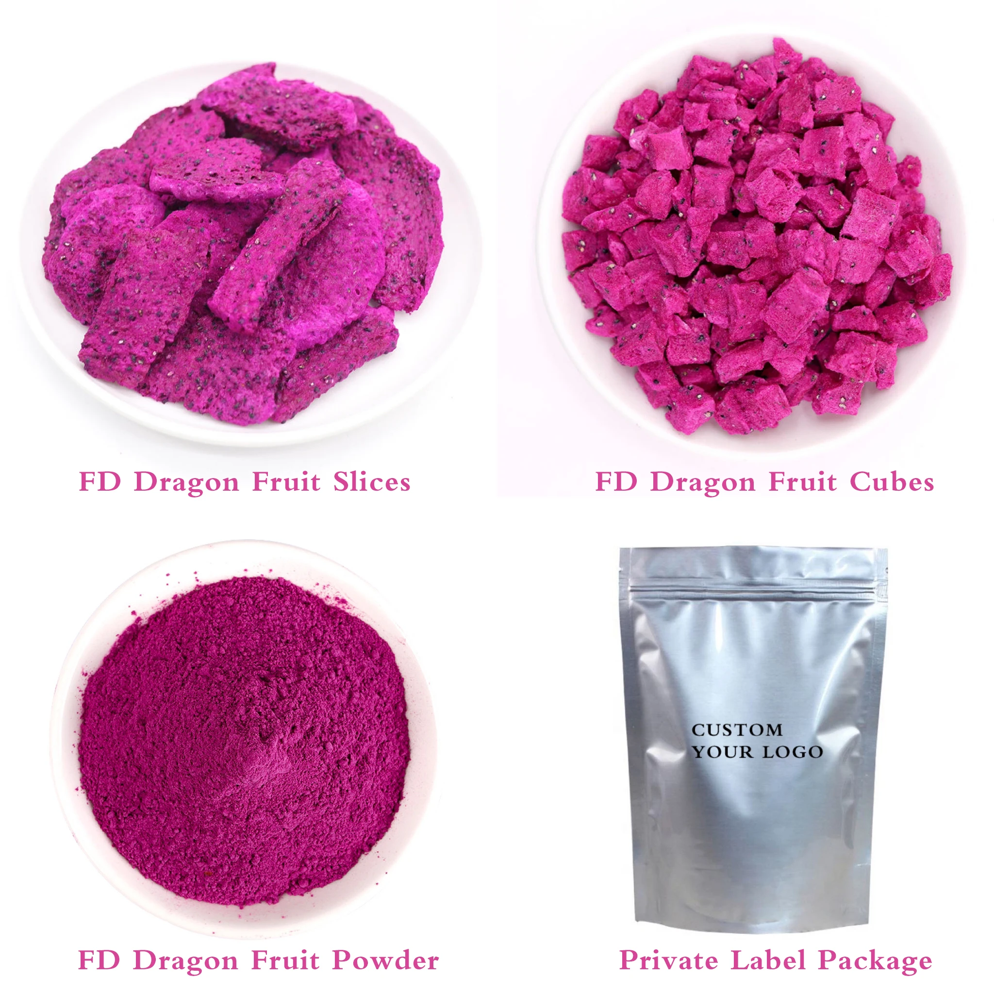 Оптовая продажа, 100% чистый красный питая, замороженный фрукт дракона