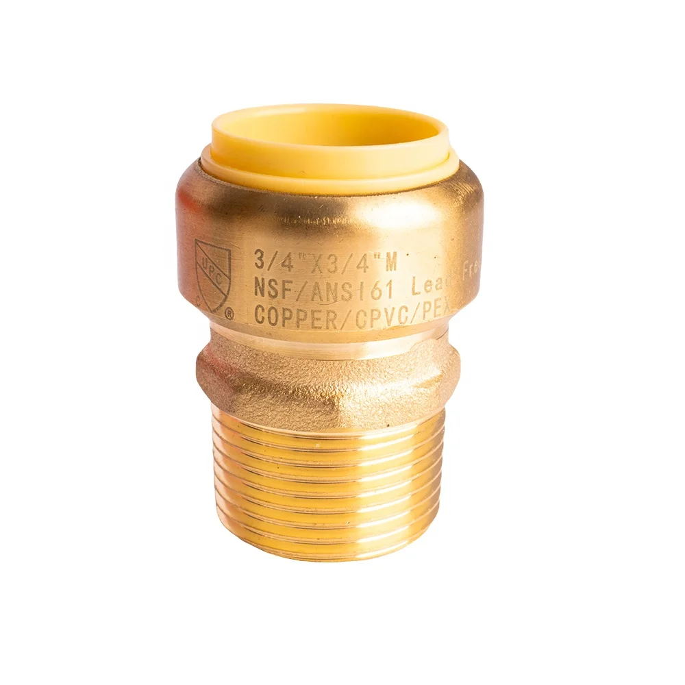 Top Quality Hot in USA Lead-Free 1/2 3/4 1 Inch Push-Fit Fitting for Plastic Pipe
