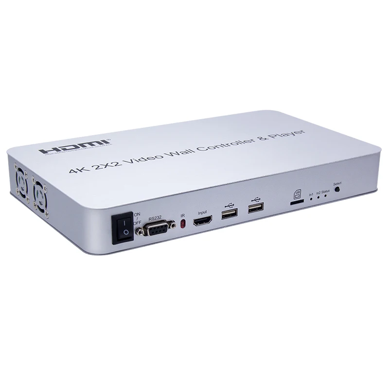 4k TV video wall controller 4TV 1X2 1X3 1X4 2x2 USB VGA audio 4k videowall processor controller