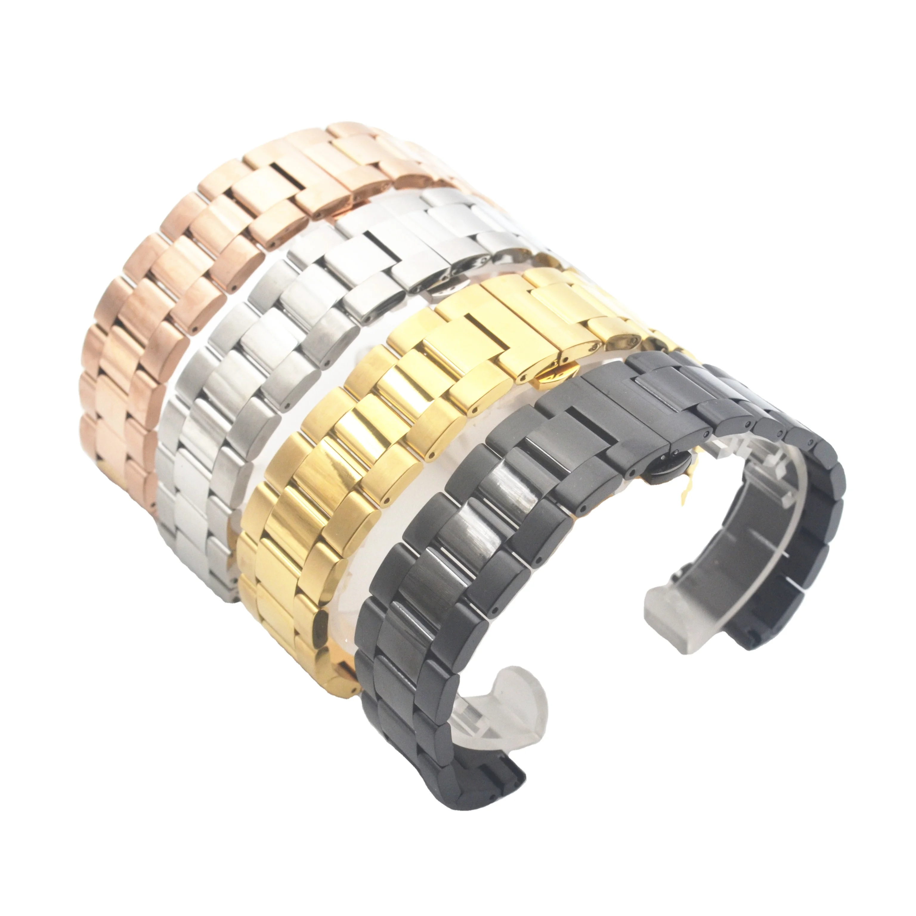 Fashion four colours PVD stainless steel watch bracelet  with quickrelease for smart bracelet smart watch 18/20/22/24mm