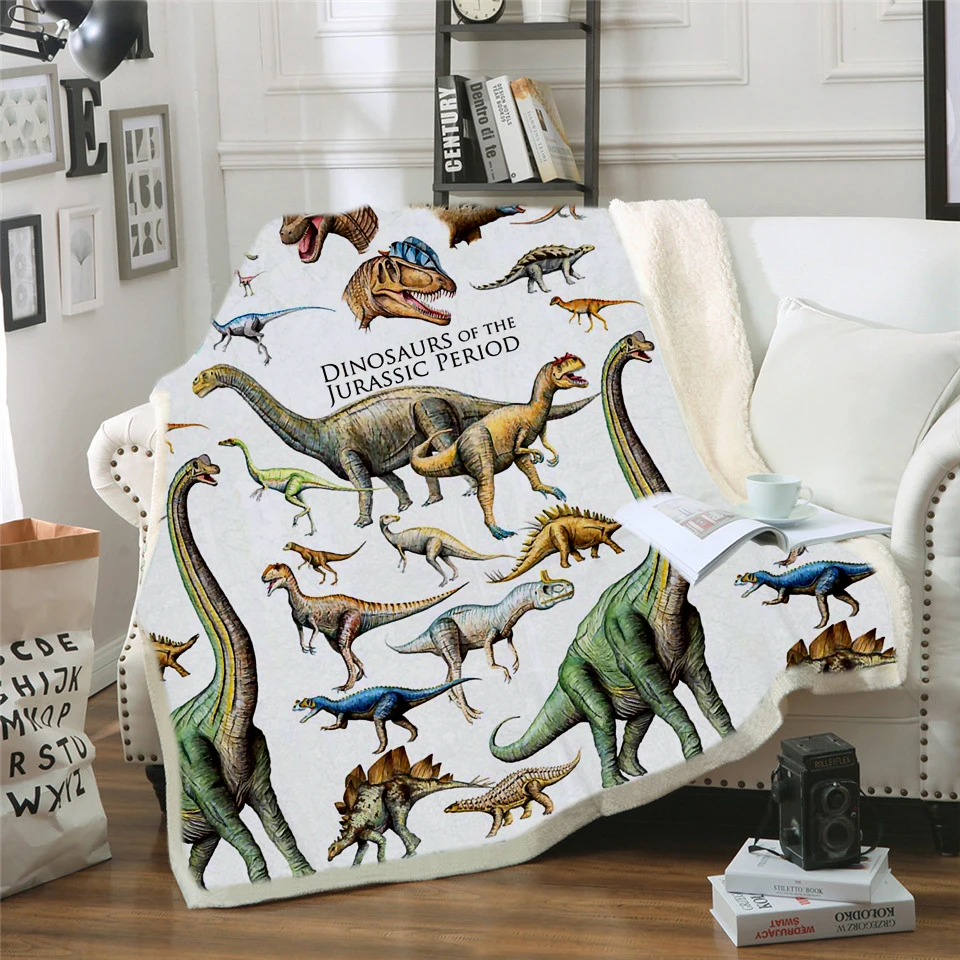 Good Selling Gift Set Toddler Pink Warm Throw Custom Printed Animal Storage Dinosaur Cartoon Luminous Blanket