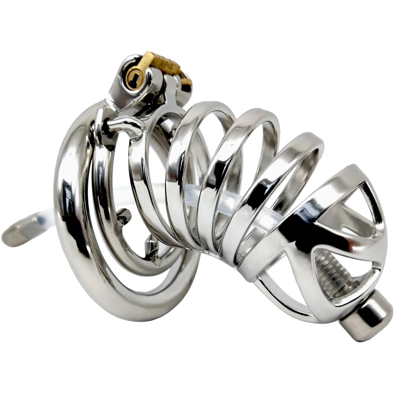 Hot selling good price sex toy BDSM bondage stainless steel male chastity devices fetish penis lock dildo