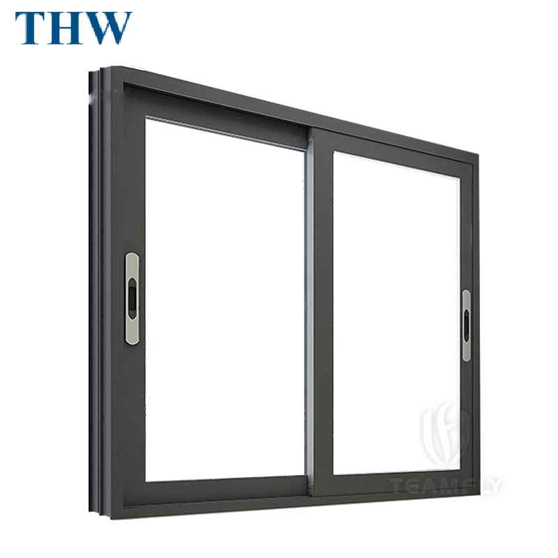 THW American Design Balcony Aluminum Window Double Glazed Glass Sliding Windows with Reasonable Price