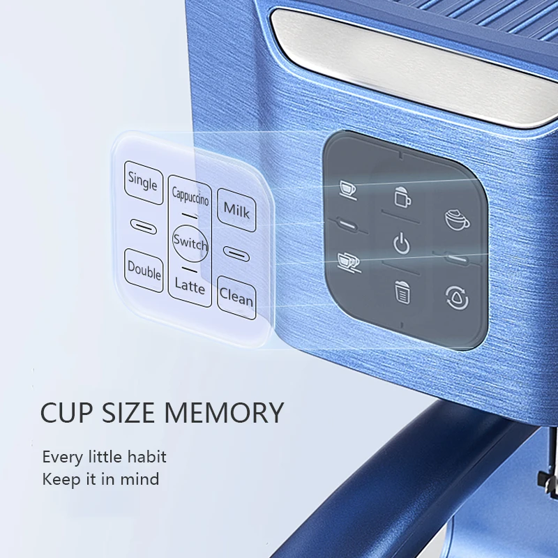 Factory Price Hot Espresso Coffee Maker Commercial Italian Cappuccino Latte Espresso Semi-Automatic Coffee Maker With Milk Tank