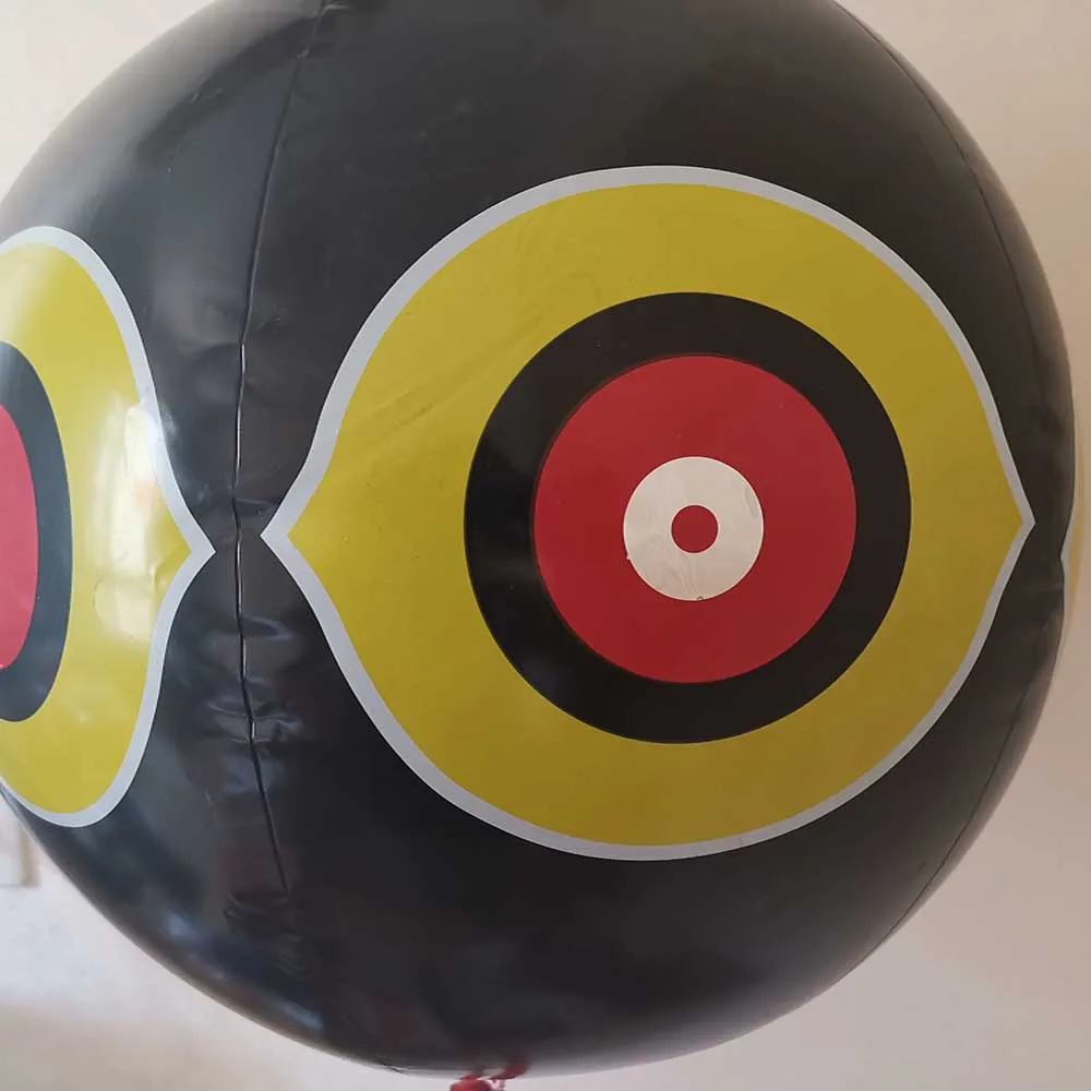 Black color inflatable Scare- eye bird Diverter Bird scaring eyes balloon