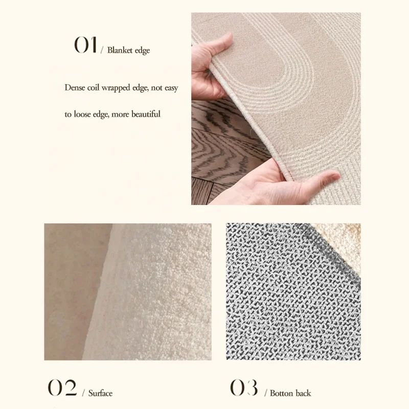 turkish rugs Modern Luxury Custom Gold Living Room Carpet Wool Carpet Light Geometry Rugs