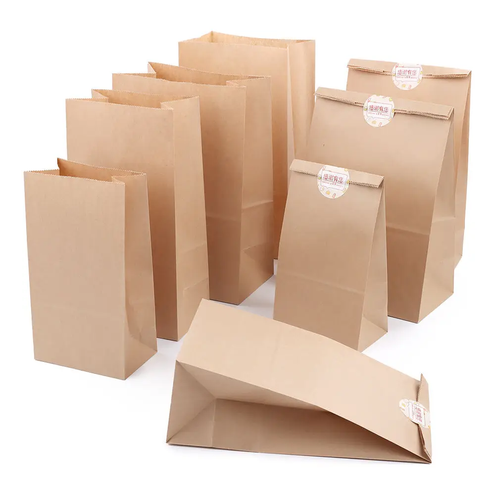 Eco-friendly Snack Wedding Favor Bags Brown Paper Lunch Bags Mini Kraft Paper Bags