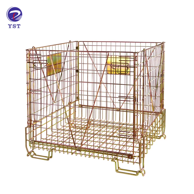 Warehouse Stacking Collapsible Storage Metal Large Preform Baskets