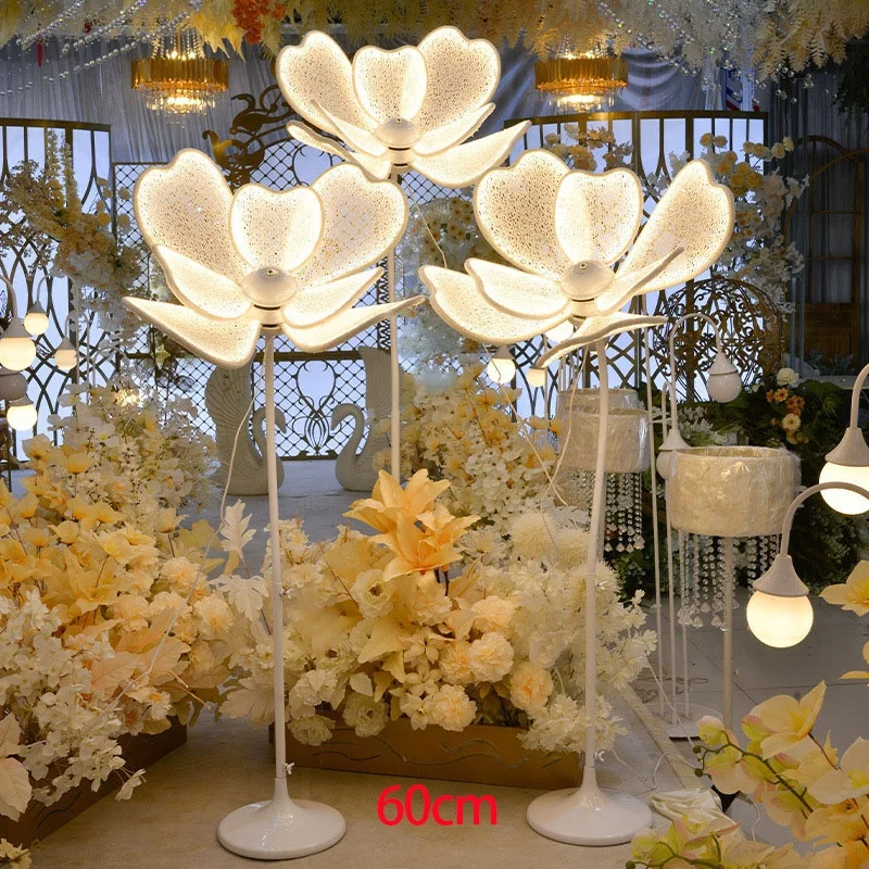 Wedding stage ornaments lighting flowers LED  flower light decoration for wedding party layout decor