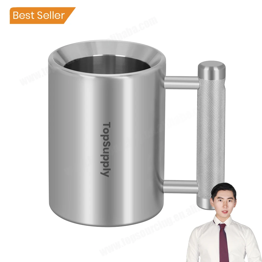 TopSupply Hot Selling Gym Overweight Sports Water Cup Men and Women Home Gym Heavy Mug 6/8/10KG Stainless Steel Dumbbell Cup