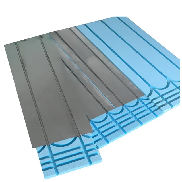 Aluminum Sheet-Enclosed XPS Thermal Insulation Board with Water Pipe for Underfloor Heating System