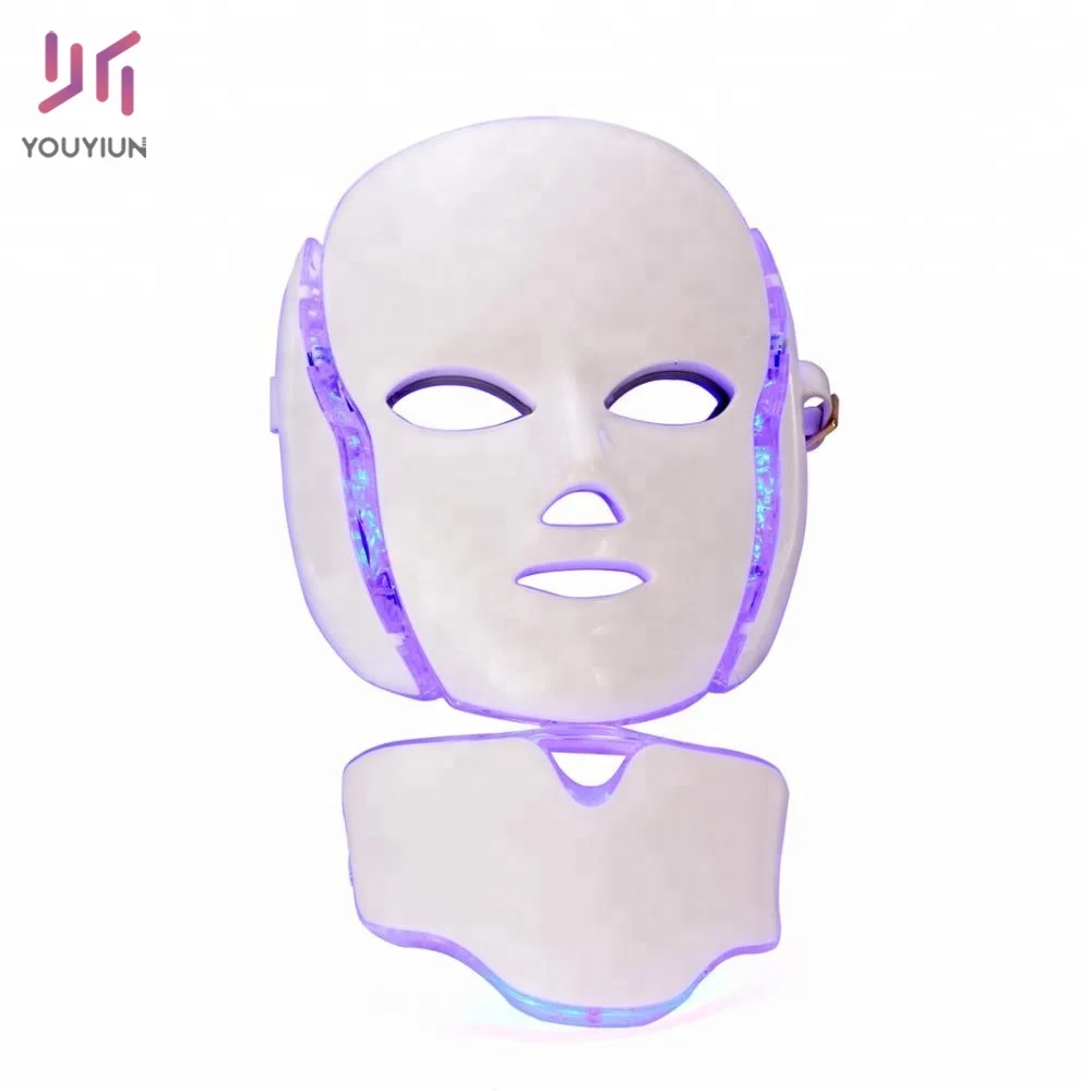 
Colorful PDT Photon Facial Mask Skin Care 7 Color Light Beauty Therapy LED Face Neck Mask for Skin Rejuvenation 