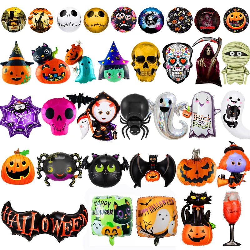 Wholesale Halloween theme balloons 18 inch round halloween balloon ghost pumpkin decorations for halloween balloons