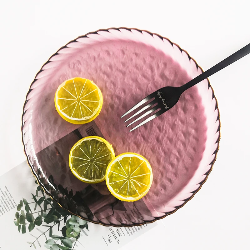 High quality clear glass charger dinner plates glass dinner plate glass dish for wedding