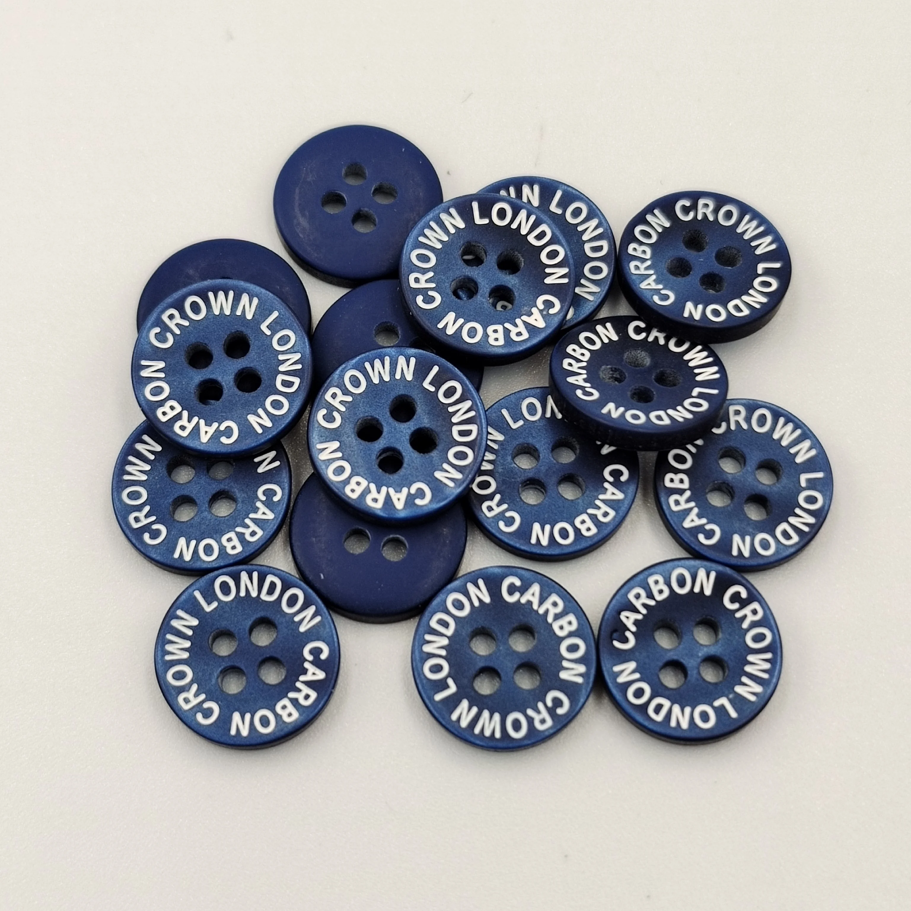 Wholesale Laser Plastic Sewing Round Shaped 4-Hole Designer  Colorful Resin Shirt 18L Button