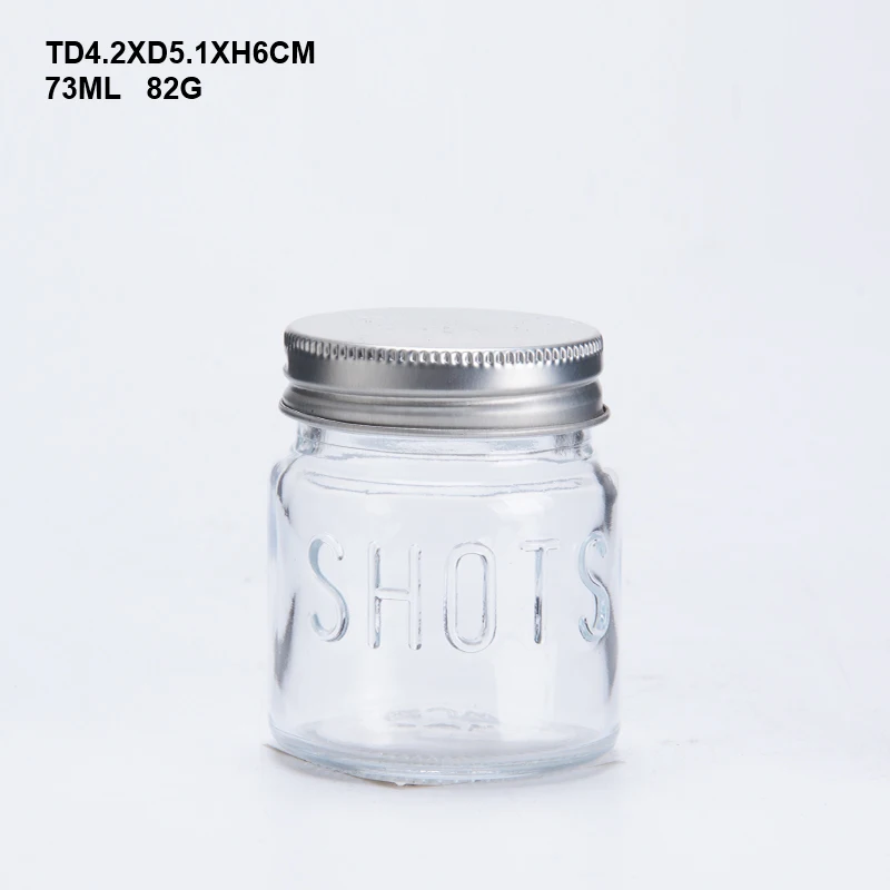 2oz 3oz 4oz shots jar mini glass mason jar jam food storage bottle with screw cap