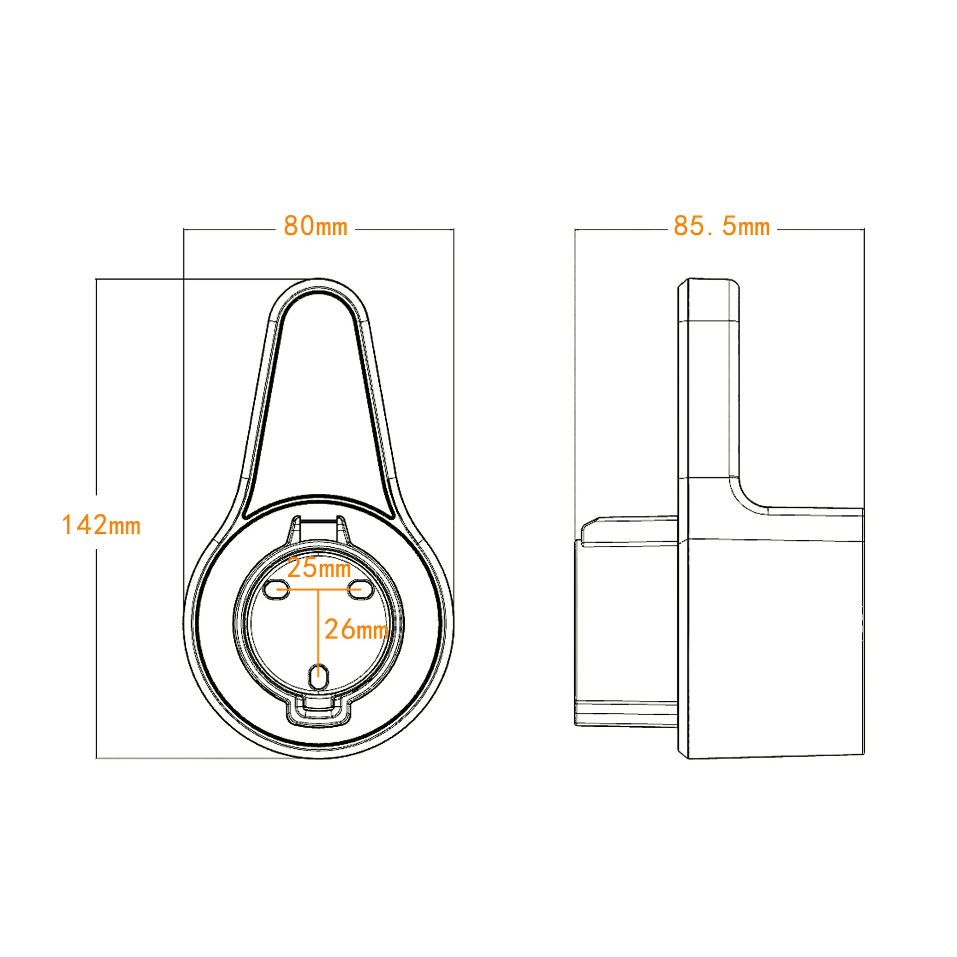 High Quality Manufcaturers sae j1772 Type 1 level 2 AC gun Plug  ev charger Virtual socket