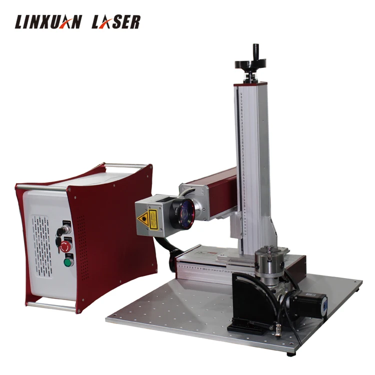 Animal ear tag pet ID tabletop metal engraving machinery 20w 30w 50w optical fiber laser marking printing machine