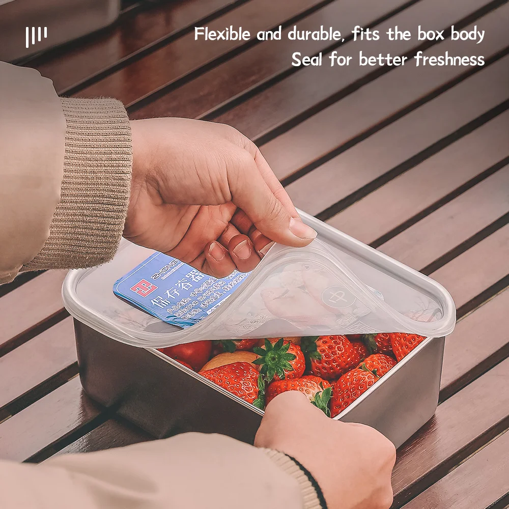 304 Stainless Steel Sealed Portable Lunch Box Camping Picnic Stainless Steel Crisper