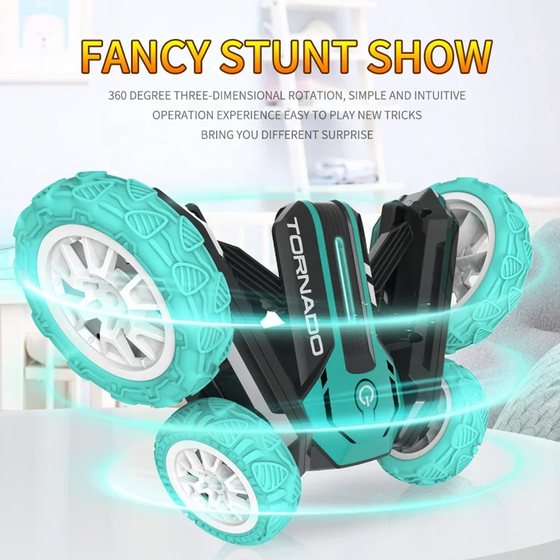 Double Sided 360 Degree Rotating Remote Control Toys Car With Battery , gesture RC Stunt Car For kids