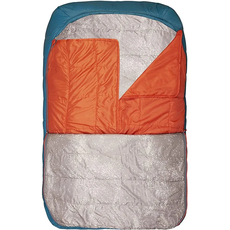 Custom Logo Comfort Doublewide Two Person Synthetic Large Double Sleeping Bag For Couples Family