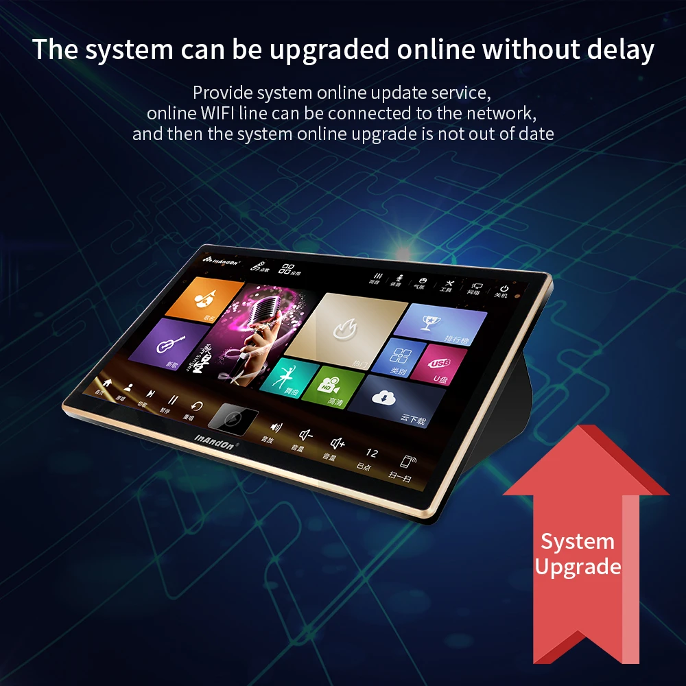 4T, 18,5 дюйма, сенсорный экран, три в одном, караоке-проигрыватели, Китайская система караоке InAndOn, KTV, караоке, пение-машина