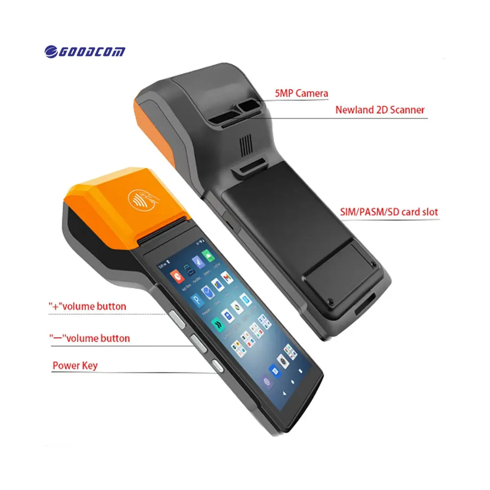 GOODCOM Android Handheld Mobile Terminal  Thermal POS Printer with 58mm Thermal Receipt Printer
