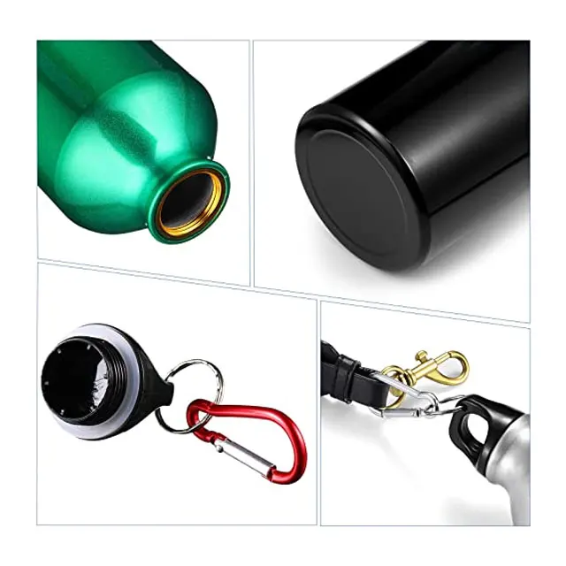24oz Aluminum Water Bottles Bulk 24 oz Lightweight Reusable Sport Water Bottles with Twist and Keychain for Gym