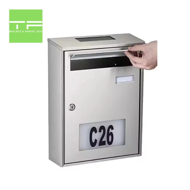 Новый Солнечный оцинкованный стальной почтовый ящик с номером дома
