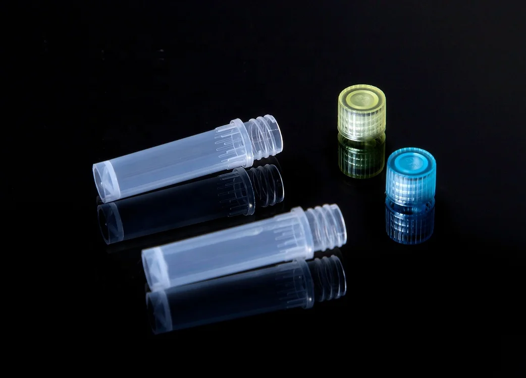 High-quality lab disposable plastic Made Of Pp Material Cryovial Tub 0.5 ML Screw Rnase & Dnase Free Sterile green