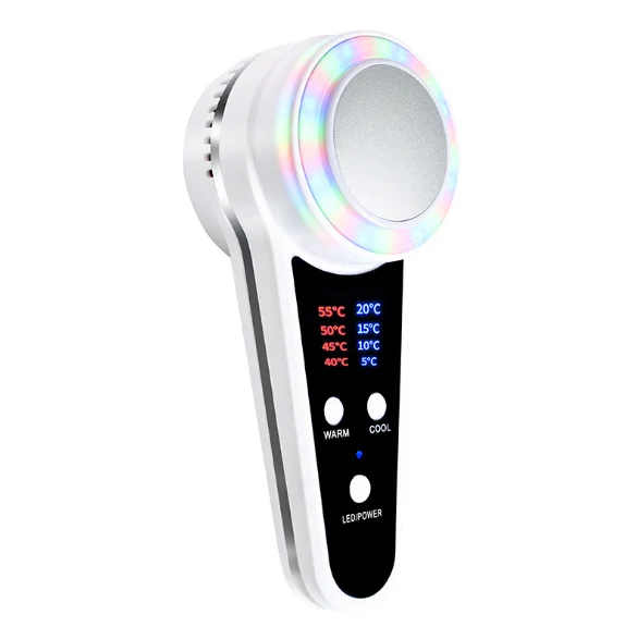 Factory price Portable Facial Skin Lifting Hot Cold Hammer Color Light Photon Shrink Pore Beauty