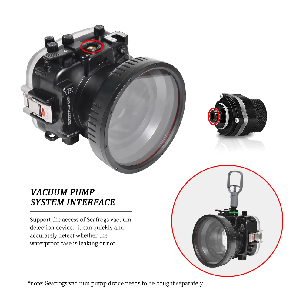 Новейшая камера для подводного плавания Seafrogs 40 м, защитный чехол, водонепроницаемый корпус для камеры Fujifilm X-T30