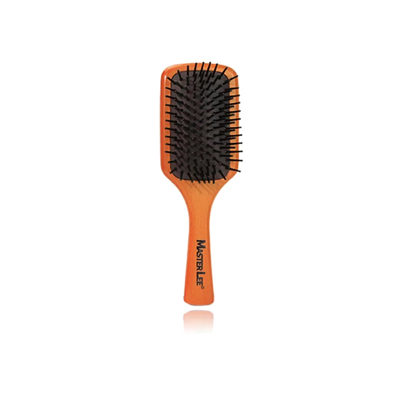 MasterLee Natural beech wooden brush 2 size comb set airbag hot comb portable hair extensions brush