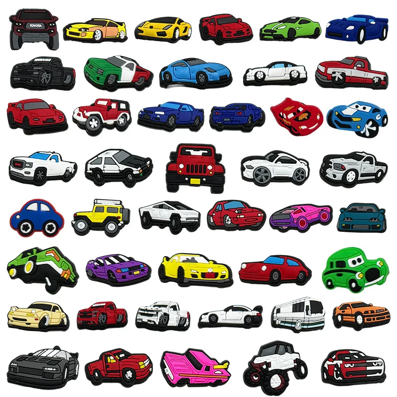 Automobile shoe  charms Car shoe Charms Trucks Shoe Charms Soft PVC Cars trucks shoe charms