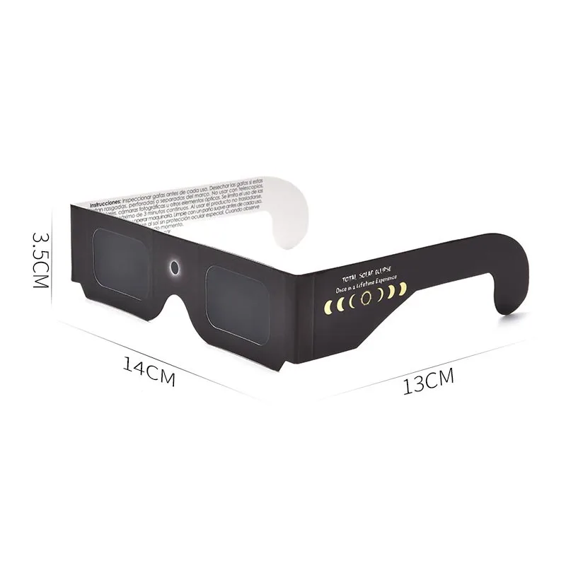 Customized Design Printed Solar HD Film Crisp Solar Image Eclipse Solar Glasses Viewing Paper 3D Glasses for Eclipse