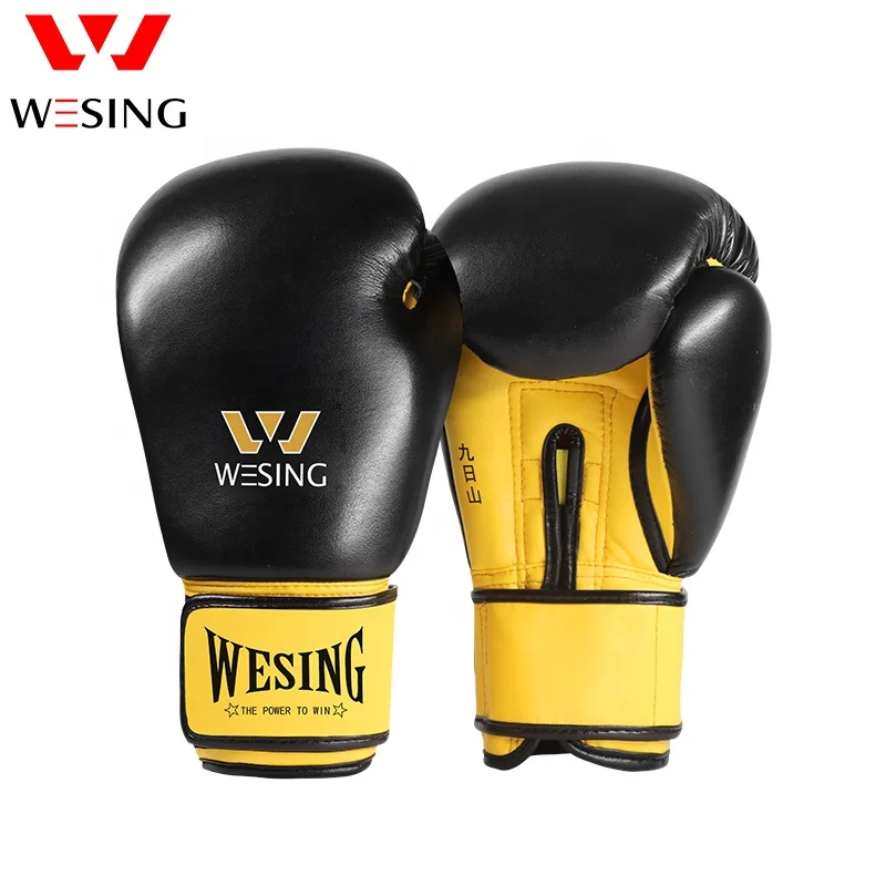 Wesing Custom Logo Guantes De Boxeo Microfiber Synthetic Leather Adult Boxing Gloves