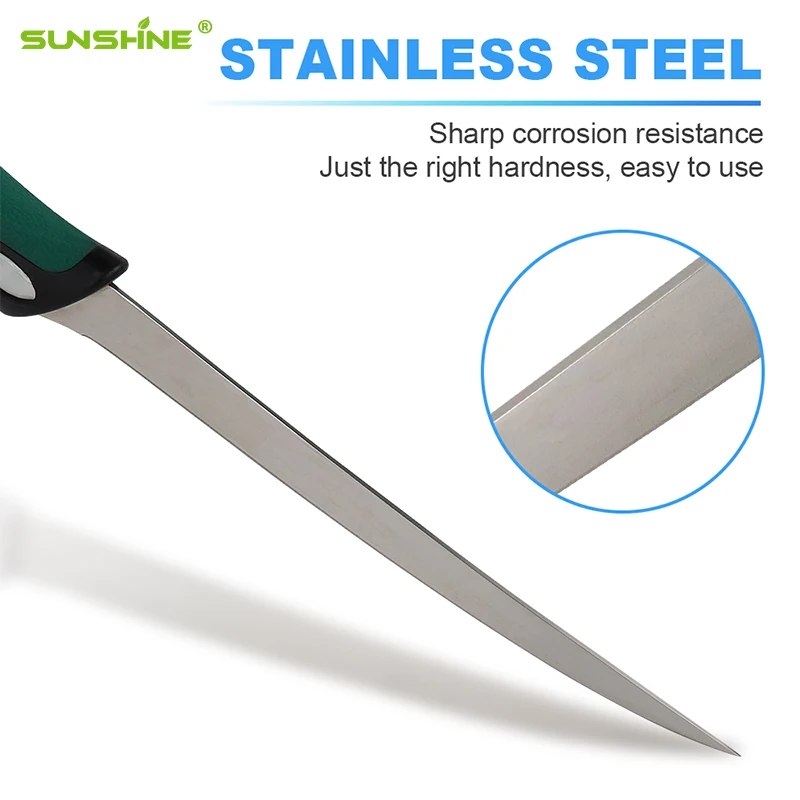 SUNSHINE Japanese sashimi sushi knife with TPR Handle professional kitchen knives butcher cooking tools