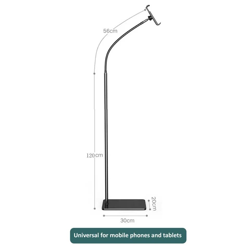 Long Arm Stand Lazy Neck Mobile Phone Tripod Stand Adjustable Metal Tube Phone Stand Floor Holder For Bed Sofa.jpg