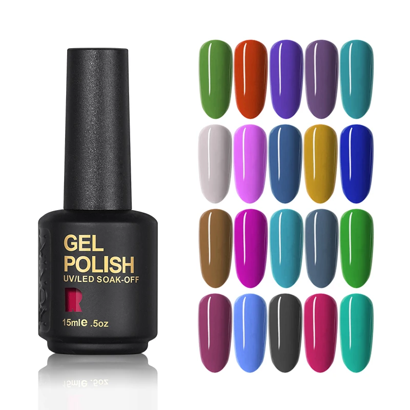 RONIKI factory oem private label 15ml colorful gel varnish nail lacquer soak off led uv gel polish for wholesale