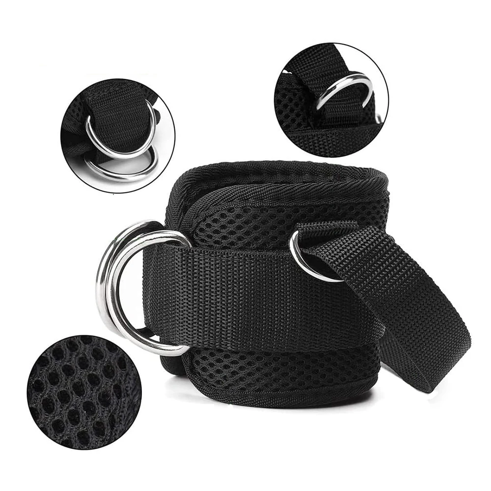 Double D-type chloroprene rubber mesh rubber ankle support hip leg trainer ankle strap leg tie rope gantry ankle buckle bracket