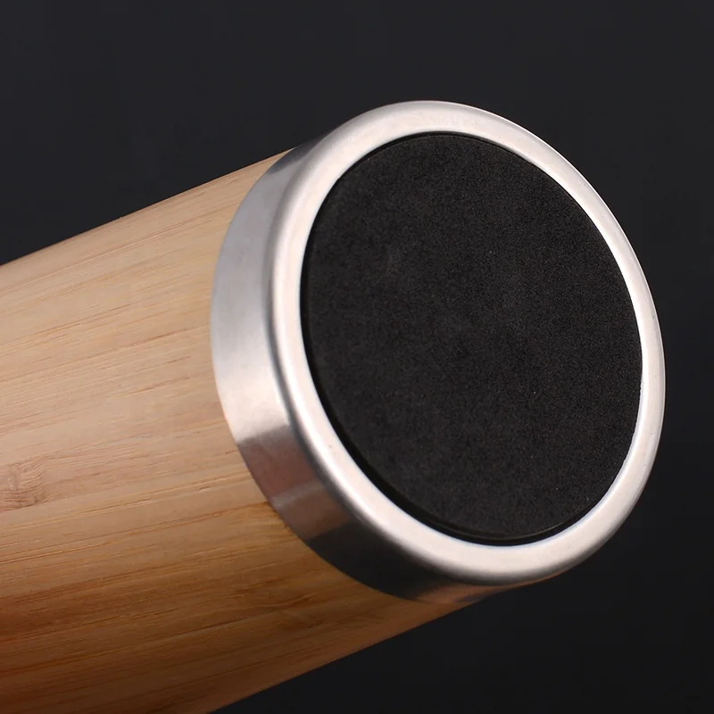 Eco friendly Wide Mouth Customized LOGO Bamboo Raw Materials Travel Coffee Tumbler Cups