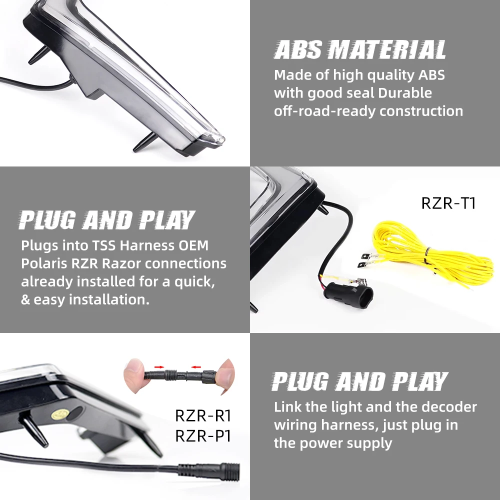 12V IP67 5050SMD Remote APP Control RZR 1000 Turbo Turn Signal Polaris RZR Chase Lights